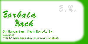 borbala mach business card